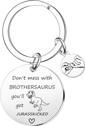 Ghloyza Funny Brother Gifts Brothersaurus Keyring from Granddaughter Grandson Birthday Christmas Thanksgiving Fathers Day Keychain Gifts for Grandad Grandfather in Kuwait