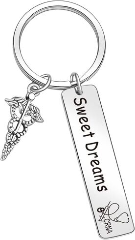 ORZOESD Anesthetist Keyring Anesthetist Thank You Jewelry Doctor Keychain School Nurse Gift in Saudi Arabia