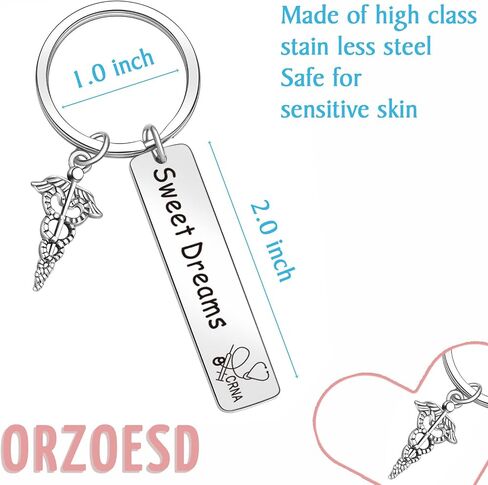 ORZOESD Anesthetist Keyring Anesthetist Thank You Jewelry Doctor Keychain School Nurse Gift in Saudi Arabia