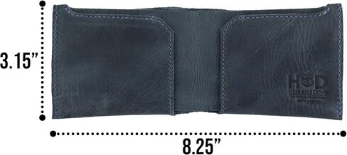 Hide & Drink, Leather Classic Wallet, Holds Up to 6 Cards Plus Flat Bills/Holder/Vintage/Travel/Pocket/Accessories, Handmade (Bourbon Brown) in Saudi Arabia