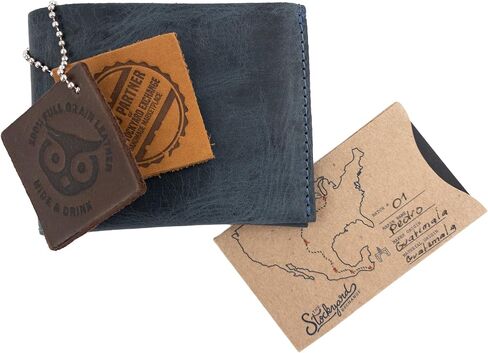 Hide & Drink, Leather Classic Wallet, Holds Up to 6 Cards Plus Flat Bills/Holder/Vintage/Travel/Pocket/Accessories, Handmade (Bourbon Brown) in Saudi Arabia