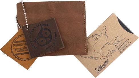 Hide & Drink, Leather Classic Wallet, Holds Up to 6 Cards Plus Flat Bills/Holder/Vintage/Travel/Pocket/Accessories, Handmade (Bourbon Brown) in Saudi Arabia