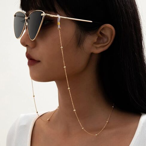 Bekecidi 9 Pieces Eyeglasses Straps Chain, Spectacle Cord Chains, Glasses Chains for Women (Gold, Silver), 金色，银色, 16*11.5*1.5cm in Kuwait