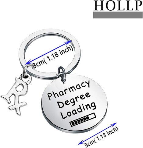 HOLLP Pharmacist Graduation Gift harmacy Pharmacis Jewelry Pharmacy Degree Loading Keychain RX Pharmacist Gift in Saudi Arabia