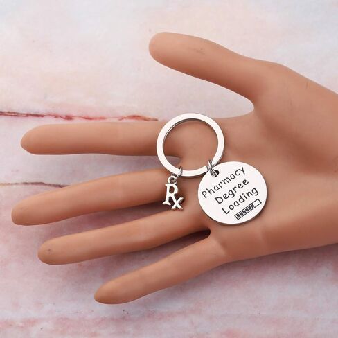 HOLLP Pharmacist Graduation Gift harmacy Pharmacis Jewelry Pharmacy Degree Loading Keychain RX Pharmacist Gift in Saudi Arabia