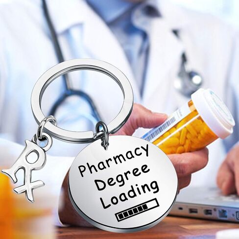 HOLLP Pharmacist Graduation Gift harmacy Pharmacis Jewelry Pharmacy Degree Loading Keychain RX Pharmacist Gift in Saudi Arabia