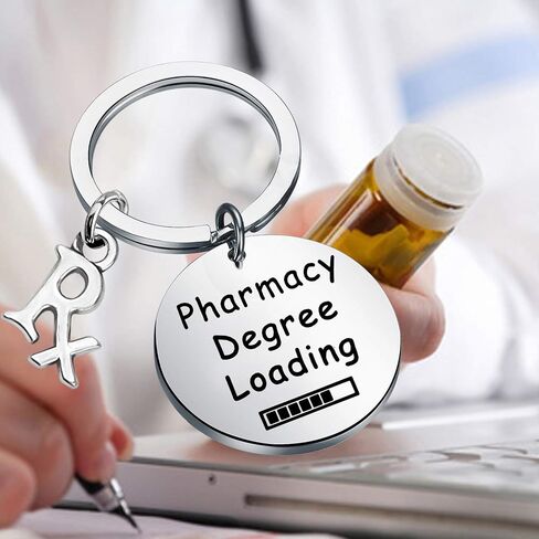 HOLLP Pharmacist Graduation Gift harmacy Pharmacis Jewelry Pharmacy Degree Loading Keychain RX Pharmacist Gift in Saudi Arabia