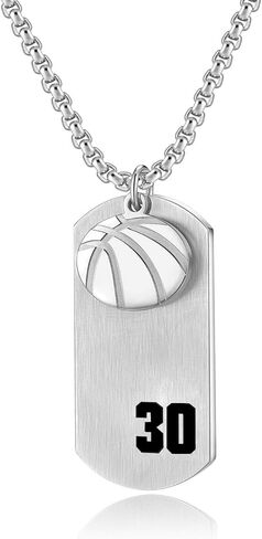 VI.SPORT Player Number 30 Basketball Cross Necklace Dog Tag Necklace Necklace Necklace Necklace Necklace Necklace Necklace Inspiring Faith I Can Do All Things Jewelry in Saudi Arabia