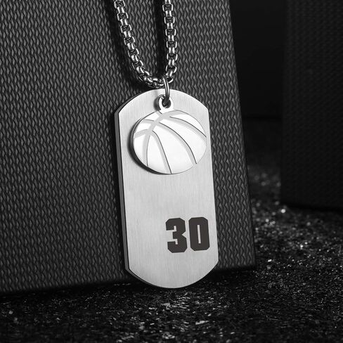 VI.SPORT Player Number 30 Basketball Cross Necklace Dog Tag Necklace Necklace Necklace Necklace Necklace Necklace Necklace Inspiring Faith I Can Do All Things Jewelry in Saudi Arabia