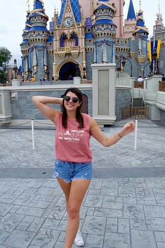 FASHGL Magic Kingdom Tank Top for Women May The Magic Be with You Tank Tops Summer Vacation Sleeveless Graphic Tee Shirt in Saudi Arabia