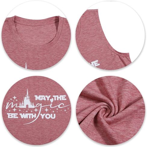 FASHGL Magic Kingdom Tank Top for Women May The Magic Be with You Tank Tops Summer Vacation Sleeveless Graphic Tee Shirt in Saudi Arabia