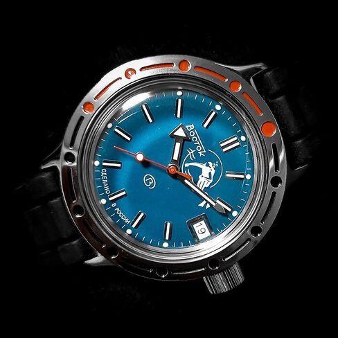 VOSTOK | Amphibia 420059 Scuba Dude Automatic Self-Winding Diver Wrist Watch | Green Strap in Saudi Arabia