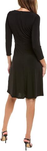 London Times Women's Twist Bodice V-Neck Fit and Flare Dress in Saudi Arabia