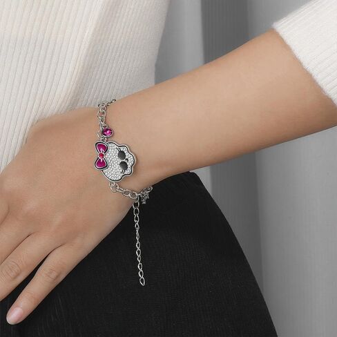 الدكتور هدية Y2K الجمجمة سوار للنساء تافه y2k الوردي الجمجمة سوار حجر الراين الهيكل العظمي ربط سلسلة سوار مجوهرات الفتيات in Kuwait