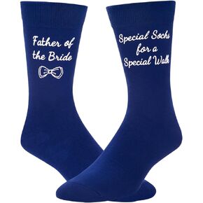 Zmart Father of The Bride Gifts, Wedding Dress Socks Special Socks for A Special Walk Father of The Bride Socks Navy