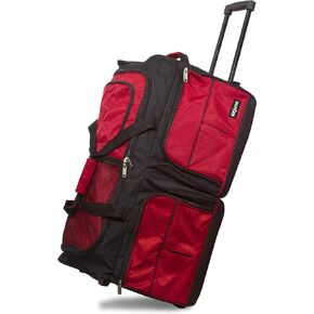 Dejuno 28-Inch Rolling Duffle Bag, Red
