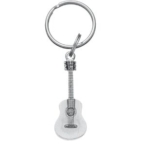 DANFORTH Guitar Keychain – Handcrafted Pewter Guitar Keychain For Men and Women – 2 ½", Made In USA