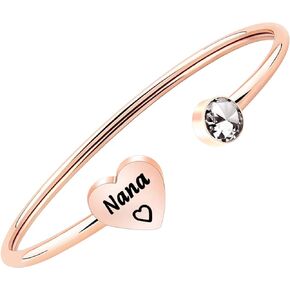FUSTMW Nana Gifts Nana Bracelet Grandma Gifts Nana Jewelry Gift from Grandchild Nana Birthday Gifts for Mimi Grandmother
