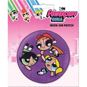 Ata-Boy Powerpuff Girls Buttercup, Bubbles and Blossom on Circle Officially Licensed Embroidered Patch
