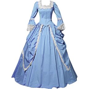 Womens 18th Century Victorian Costume Long Marie Antoinette Masked Ball Gown