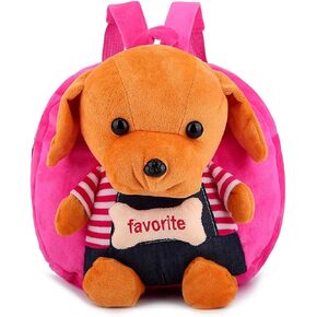 حقيبة ظهر قطيفة للأطفال في مرحلة ما قبل المدرسة TK ورياض الأطفال والمدرسة الابتدائية والدب الحيواني والوجبات الخفيفة اللطيفة حقيبة سفر صغيرة (أحمر) in Kuwait