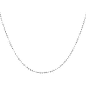 ARGENTO REALE 925 Sterling Silver 1.5MM-5MM Bead Ball Link Chain Necklace, Dog Tag Army Chain for Pendants, Pallini, Gift, Fine Jewelry, Solid Silver, 16-30 Inch