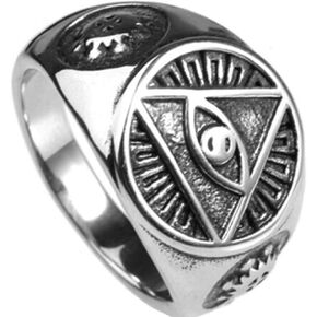 Jude Jewelers Stainless Steel All Seeing Eye of God Ring