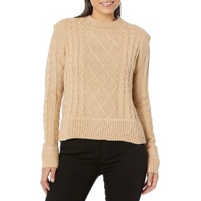 Calvin Klein Women's Petite Long Sleeve Crewneck Effortless Comfort Sweater in Kuwait