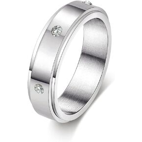 KOHOTA Stainless Steel Fidget Rings for Women Men Anxiety Rings Moon Star Flower Spinner Rings for Anxiety Stress Relieving Band Rings Set Size 6-10 in Kuwait