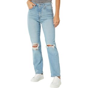 Madewell The Perfect Vintage Straight Jean in Danby Wash: Knee-Rip Edition