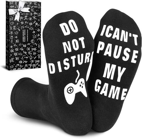PARIGO Stocking Stuffers for Men Kids Teens Boys Husband Dad Gifts for Men White Elephant Gifts for Adults Funny Gaming Socks in Saudi Arabia