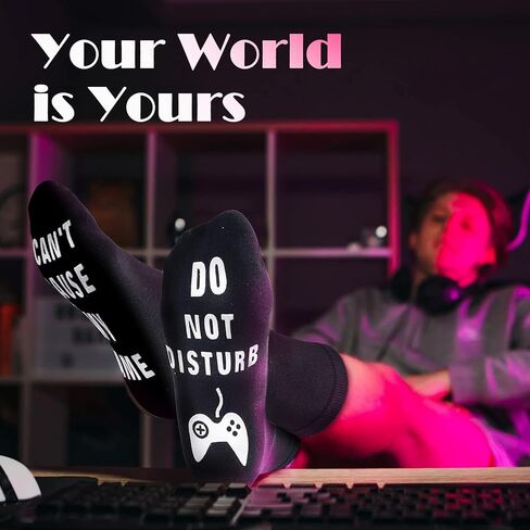 PARIGO Stocking Stuffers for Men Kids Teens Boys Husband Dad Gifts for Men White Elephant Gifts for Adults Funny Gaming Socks in Saudi Arabia