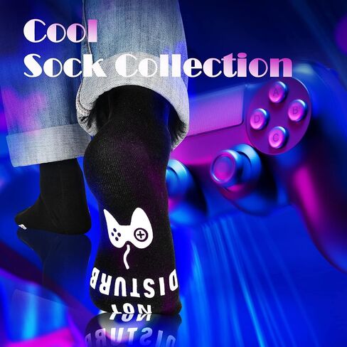 PARIGO Stocking Stuffers for Men Kids Teens Boys Husband Dad Gifts for Men White Elephant Gifts for Adults Funny Gaming Socks in Saudi Arabia