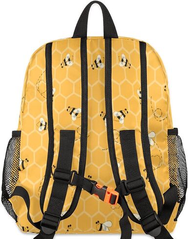 TropicalLife Toddler Backpack Cute Bee Kids Backpack for Boys and Girls Honeycomb Animal Bee Preschool Bag Kindergarten Schoolbag With Chest Strap in Saudi Arabia