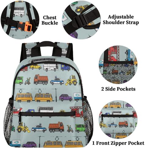 TropicalLife Toddler Backpack Cute Bee Kids Backpack for Boys and Girls Honeycomb Animal Bee Preschool Bag Kindergarten Schoolbag With Chest Strap in Saudi Arabia