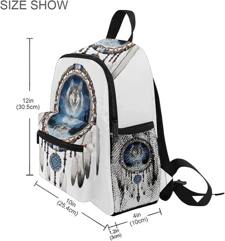 senya Cute Toddler Backpack Mini Travel Bag Wolf Wind Chimes for Baby Girl Boy Age 3-7 in Saudi Arabia