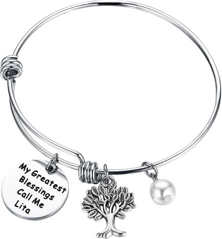 CHOORO Lita Gifts My Greatest Blessings Call Me Lita Bracelet Mother's Day Gift For Mom Grandma Lita Birthday Gift in Saudi Arabia