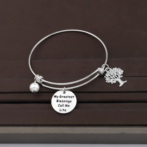 CHOORO Lita Gifts My Greatest Blessings Call Me Lita Bracelet Mother's Day Gift For Mom Grandma Lita Birthday Gift in Saudi Arabia
