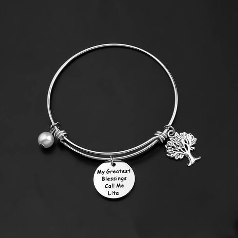 CHOORO Lita Gifts My Greatest Blessings Call Me Lita Bracelet Mother's Day Gift For Mom Grandma Lita Birthday Gift in Saudi Arabia
