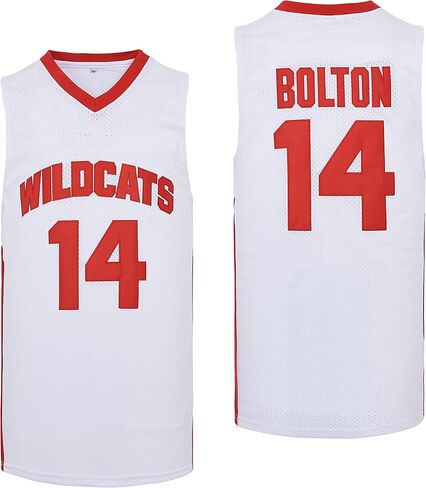 جيرسي رجالي Wildcats High School، 14 تروي بولتون لكرة السلة جيرسي، 8 تشاد دانفورث كرة السلة جيرسي / قميص in Saudi Arabia