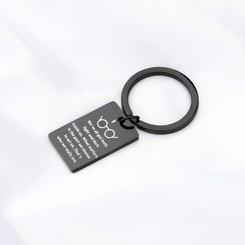 Sirius Black Quote Keychain Book Lover Gifts Inspirational Keychain Gift What matters is the part we choose to act on(black) in Saudi Arabia