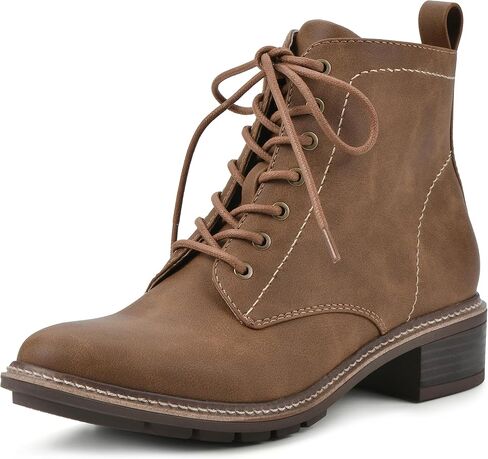 CLIFFS BY WHITE MOUNTAIN Women's Shoes Eligible Stacked Heel Lace-Up Ankle Bootie in Kuwait