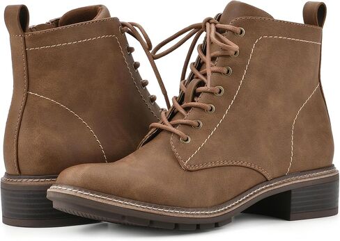 CLIFFS BY WHITE MOUNTAIN Women's Shoes Eligible Stacked Heel Lace-Up Ankle Bootie in Kuwait