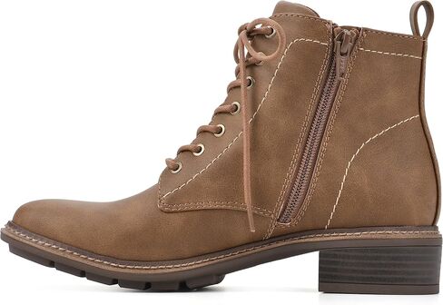 CLIFFS BY WHITE MOUNTAIN Women's Shoes Eligible Stacked Heel Lace-Up Ankle Bootie in Kuwait