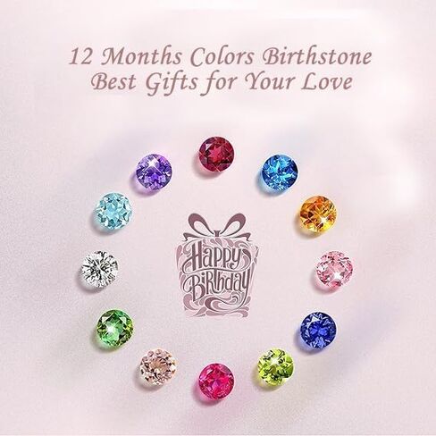 GMXLin April Birthstone Birthday Charms White Teardrop Love Heart Dangle Bead Compatible With Pandora Charms Bracelets in Saudi Arabia