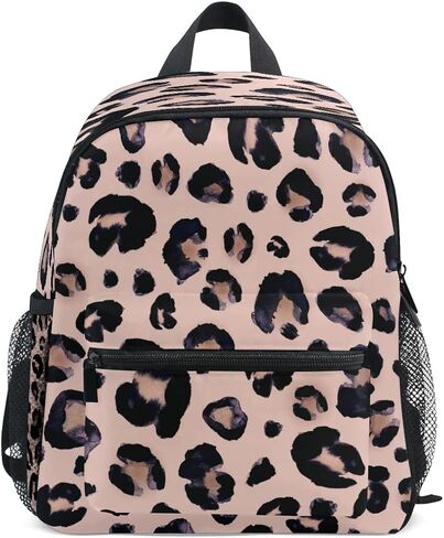 Leopard Print Cheetah Pink Backpack for Toddlers, Kid's Backpack School Bag for Boys Girls Kindergarten Preschool Bag One Size in Saudi Arabia