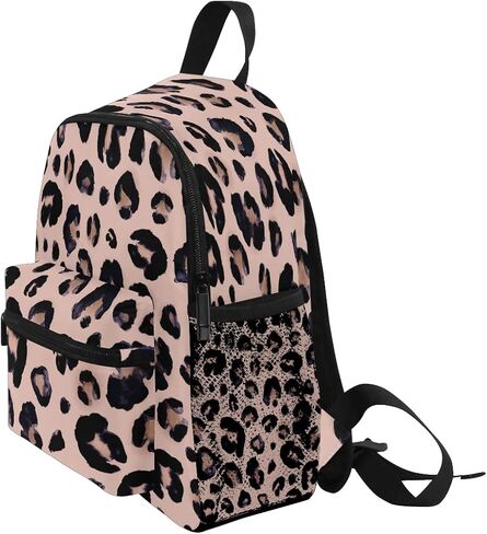 Leopard Print Cheetah Pink Backpack for Toddlers, Kid's Backpack School Bag for Boys Girls Kindergarten Preschool Bag One Size in Saudi Arabia