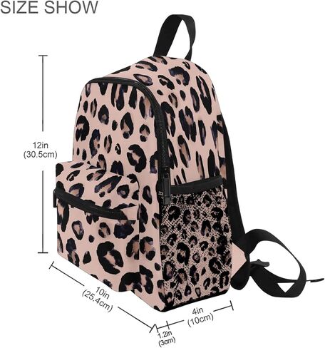 Leopard Print Cheetah Pink Backpack for Toddlers, Kid's Backpack School Bag for Boys Girls Kindergarten Preschool Bag One Size in Saudi Arabia