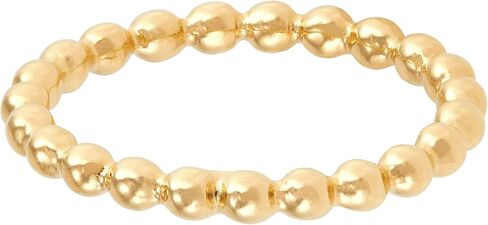 Silpada 'Fontana' Beaded Ring in 18K Yellow Gold-Plated Sterling Silver, Size 6, Size 6 in Saudi Arabia
