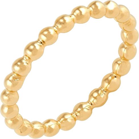Silpada 'Fontana' Beaded Ring in 18K Yellow Gold-Plated Sterling Silver, Size 6, Size 6 in Saudi Arabia
